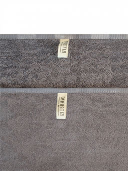 Набор кухонных полотенец 2шт 40x60 графит хлопок