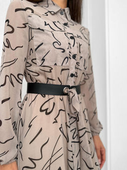 Платье Кэсси (серо-бежевый) - Nadi bordo фото 7