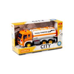 Сити, поливочный автомобиль инерционный (со светом и звуком) (оранжевый) (в коробке) - Полесье фото 7