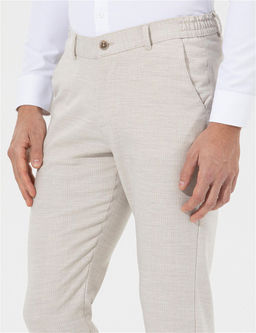 Bej Slim Fit Beli Lastikli Kanvas Pantolon - Pierre cardin фото 2