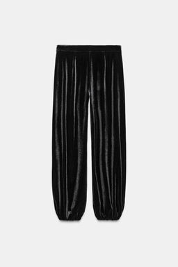 VELVET BALLOON TROUSERS - Zara фото 9