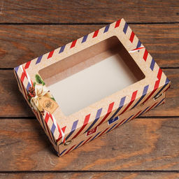 Цена за 5 шт. Коробка складная, крышка-дно, с окном Пусть сбываются мечты 21 х 15 х 7 см - UPAK LAND фото 2