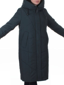 A616 BLUE/GRAY Пальто зимнее женское (верблюжья шерсть, 120 гр. холлофайбер)