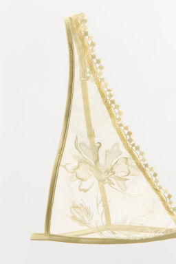 EMBROIDERED MESH TRIANGLE BRALETTE - Zara фото 7