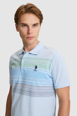 Erkek A__k Mavi Regular Fit Polo Yaka Ti__rt - U.s. polo assn фото 2