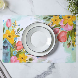 Салфетки сервировочные на стол Доляна «Акварель», 6 шт., 43×28 см