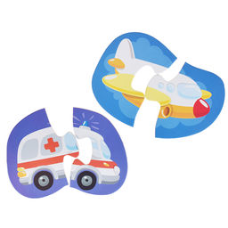 Пазлы контурные Половинки Транспорт Baby Toys - Десятое королевство фото 3