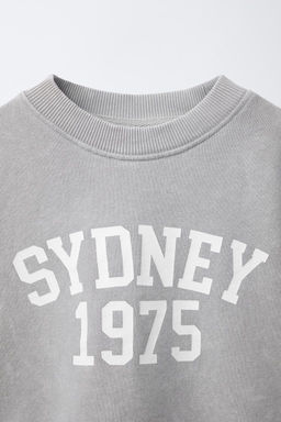 FADED SLOGAN SWEATSHIRT - Zara фото 3