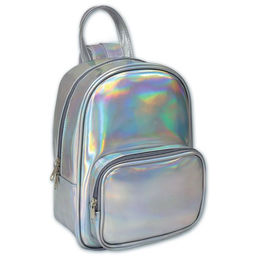 Рюкзак арт.46437 СЕРЕБРЯНЫЙ (29x22x10, одно отделение, металлизированный ПВХ, уплотнённые лямки, рег