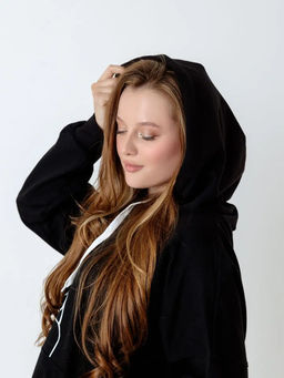 Толстовка худи с модным корейским жестом Я тебя люблю Арт. 1025