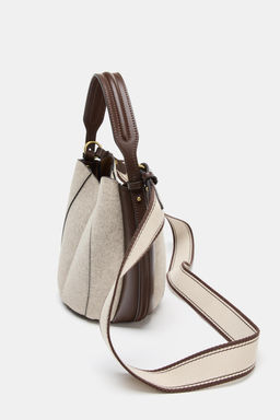 TOPSTITCH FABRIC BUCKET BAG - Zara фото 13