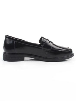 03-DYL128-2 BLACK Лоферы женские (натуральная кожа)