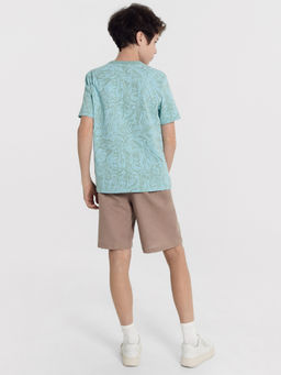 Шорты для мальчиков бежевые из хлопка и льна - Mark formelle фото 6