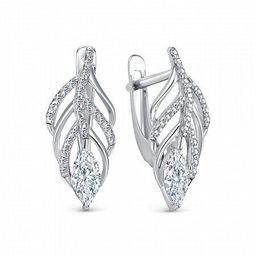 Серьги, куб.циркон., В10-2081