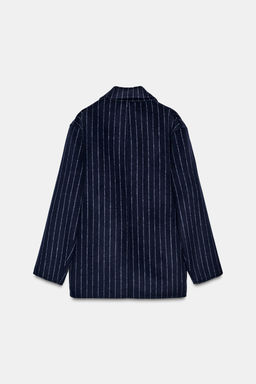 ZW COLLECTION PINSTRIPE BLAZER WITH WOOL - Zara фото 7