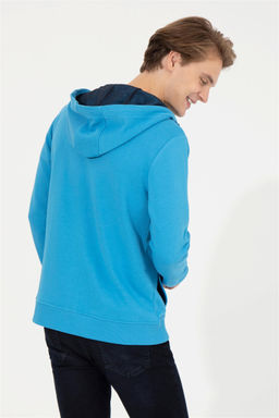 U. S. Polo Assn Мужской вязаный кардиган кобальтового цвета с капюшоном - U.s. polo assn фото 13