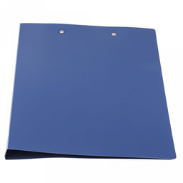 Папка с 2-мя зажимами А4, ширина корешка 20мм, пластик, цвет - синий (Китай)