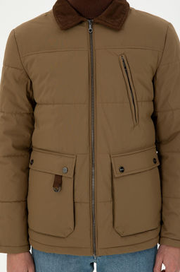 Мужское пальто цвета хаки Неожиданная скидка в корзине - U.s. polo assn фото 6