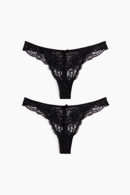 Pack de 2 bragas thong de encaje
