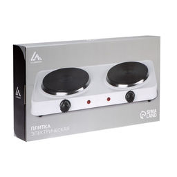 Плитка электрическая Luazon LHP-003, 2 конфорки, 2000 Вт, нагреватель спираль, белая - Luazon home фото 6