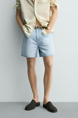 BERMUDA DENIM RELAXED FIT / Azul claro