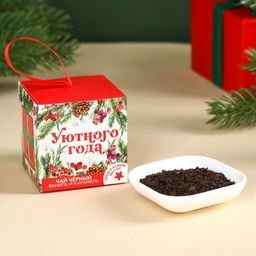 Чай чёрный Уютного года с предсказанием, вкус: ваниль и карамель, 20 г.