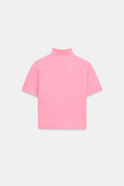 JERSEY MANGA CORTA PUNTO SOFT / Rosa - Zara фото 4
