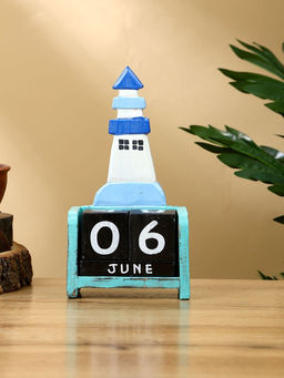 Календарь настольный Маяк, 11519 см, дерево, бирюзово-синий - Simaland фото 2