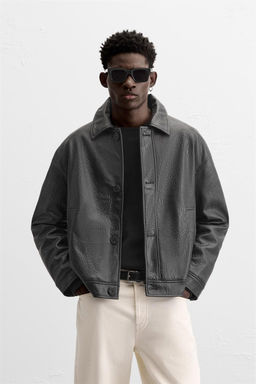 LEATHER EFFECT JACKET - Zara фото 2