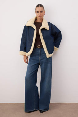 Mavi Kurklu Denim Kot Renk Vermeyen Ceket TWOAW26CE00058