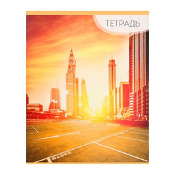 Тетрадь 96 листов в линейку Calligrata Город, обложка мелованный картон, блок №2, белизна 75% (серые листы), (серые листы) МИКС  фото 4