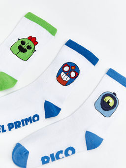 Brawl Stars Desenli Erkek ?ocuk Soket ?orap 5li