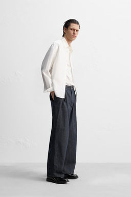 PLEATED WIDE-LEG JEANS - Zara фото 4
