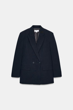 OVERSIZE DOUBLE-BREASTED PINSTRIPE BLAZER - Zara фото 7