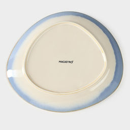 Блюдо для подачи Magistro Пэвэти, d=20.5 см, фарфор, белое, голубое  фото 7