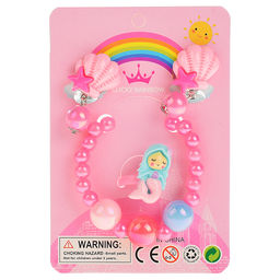 Набор украшений Русалочка (браслет, кольцо и клипсы) в пакете - Кнр фото 3