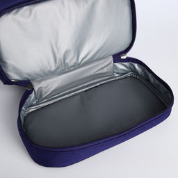 Косметичка - несессер дорожная на молнии, с ручкой, с отделами, синяя - Simaland фото 4