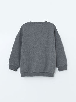 Bisiklet Yaka Bask?l? Erkek Bebek Sweatshirt - Waikiki фото 3