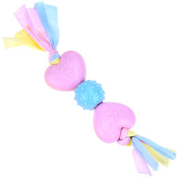Игрушка для собаки 2 Сердца 20х4х2,5см, полипропилен, цвета микс, на картоне (Китай) - Pet toys фото 2