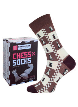 Цена за 2 пары БРЕСТСКИЕ НОСКИ 4200К CHESS (средней длины) КОРИЧНЕВЫЙ