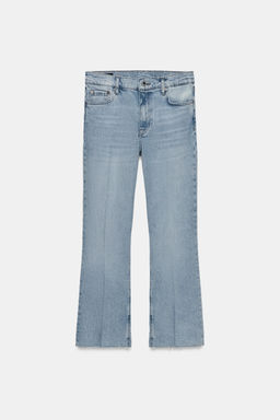 JEANS ZW COLLECTION CROPPED FLARE TIRO MEDIO / Azul claro