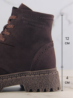 Ботинки 319.22511br.Коричневый замша/мех