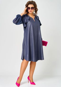 Платье EVA GRANT 7322А-Р синий баклажан