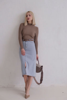 11606 Юбка из денима голубая - Martichelli фото 6