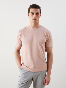 Bisiklet Yaka K?sa Kollu Erkek Dokulu Ti??rt