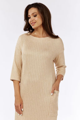 Платье Michel Chic 2135 бежевый  фото 4