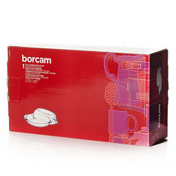 "Боркам (Borcam)" Утятница стеклянная жаропрочная 1,85л 19х35х9см, стеклянная крышка 1,9л - 19х34х5,5см, овальная, цветная коробка, Pasabahce (Турция)