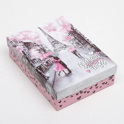 Цена за 5 шт. Подарочная коробка сборная Важен каждый миг, 21 х 15 х 5,7 см