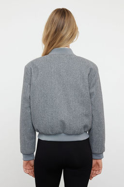 TRENDYOLMILLA Koyu Vizon Regular Kal?p Orme Kase Bomber Ceket Mont TWOAW25MO00085 фото 12