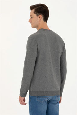 Мужской свитшот антрацитового меланжа Неожиданная скидка в корзине - U.s. polo assn фото 5